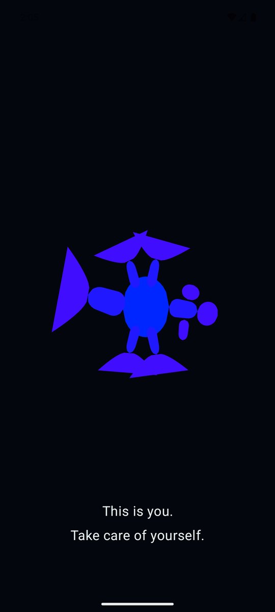 Opening sequence: the player's first creature