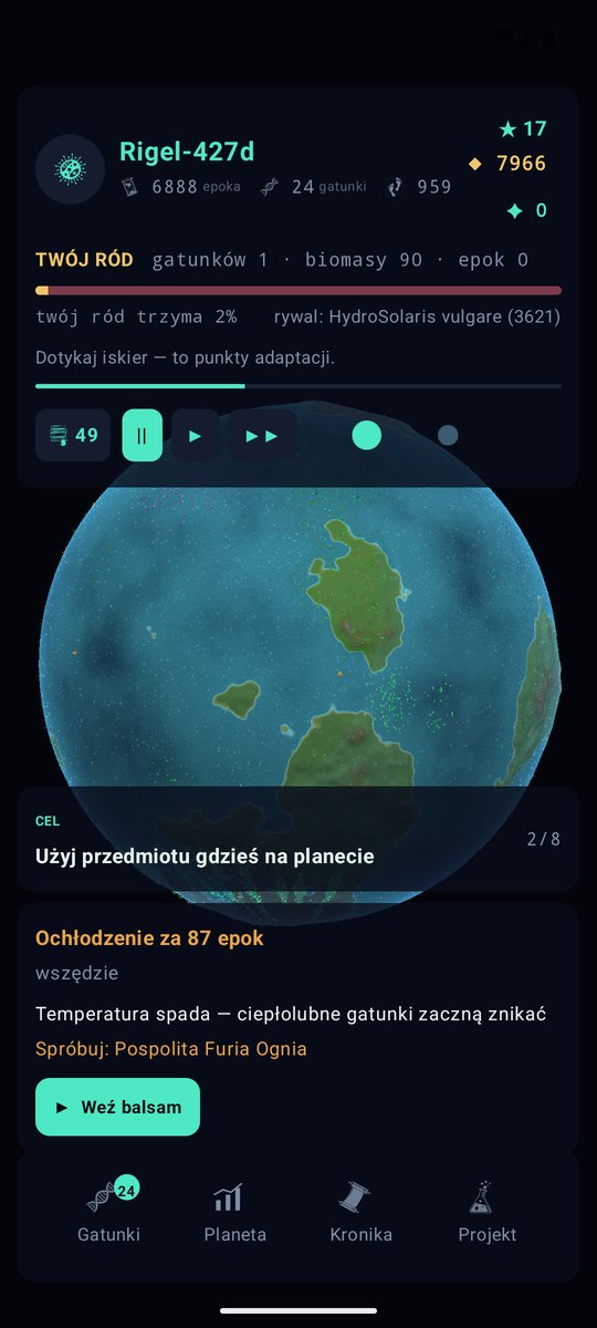 Planeta z orbity z prognozą kataklizmu