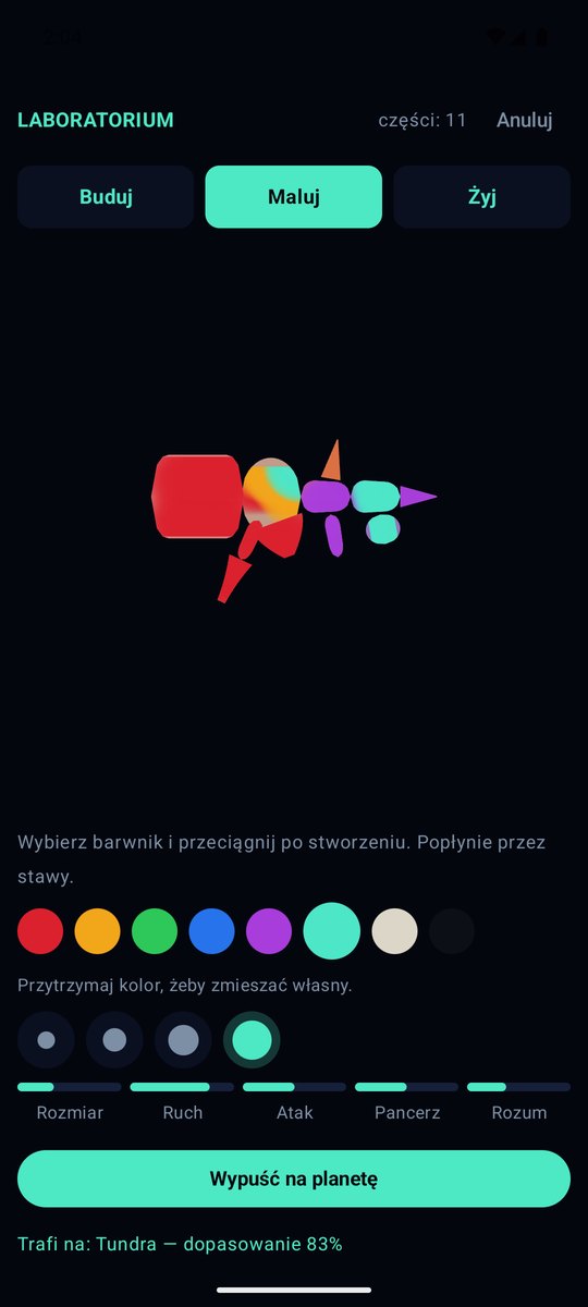 Malowanie stworzenia barwnikiem