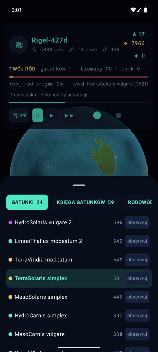 Lista gatunków na planecie